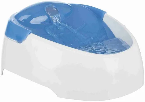 Vista 3 de Trixie Duo Stream - Dispensador automático de agua, 1 litro, color blanco y azul