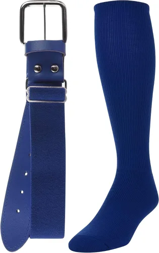 Vista 13 de TCK Combo de calcetines y cinturón de béisbol o sóftbol, tallas para jóvenes y adultos para niños y niñas, hombres y mujeres