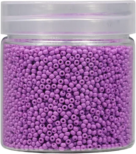 Vista 15 de Bala&Fillic Tamaño casi uniforme Cuentas de semillas redondas de color verde ejército de 2 mm Aproximadamente 10000 piezas/110 gramos en caja