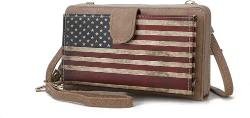 Vista 15 de MKF Collection Bolso cruzado para mujer, diseño de mensajero, cartera de mano