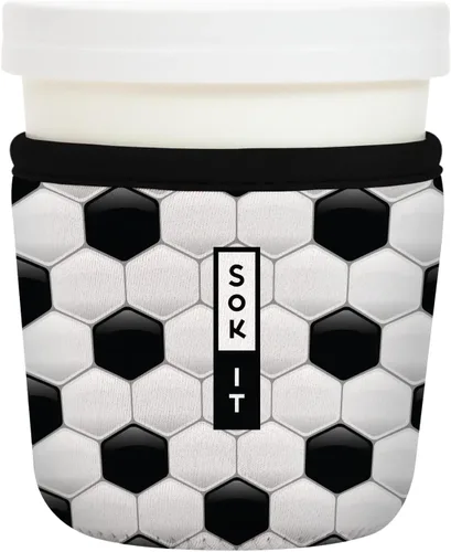 Vista 69 de Sok It IceCreamSok - Funda de neopreno aislada (flores abstractas, pintas de helado cónicas)