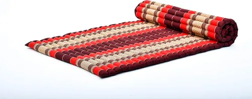 Vista 41 de Leewadee - Colchón de piso plegable - Futón japonés enrollable -Alfombra de tatami triple pliegue - Cama de piso para invitados - Colchón de camping