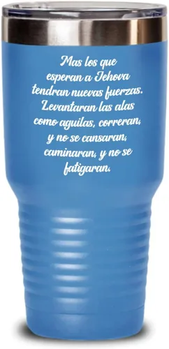 Vista 11 de Isaías 40:31 regalos católica cristianas vaso en espanol con versículos de la biblia para padres Negro
