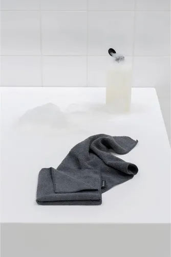 Vista 3 de Brabantia 2 paños de limpieza de microfibra (gris oscuro) trapos higiénicos absorbentes para lavar, limpiar y secar (12 x 12)