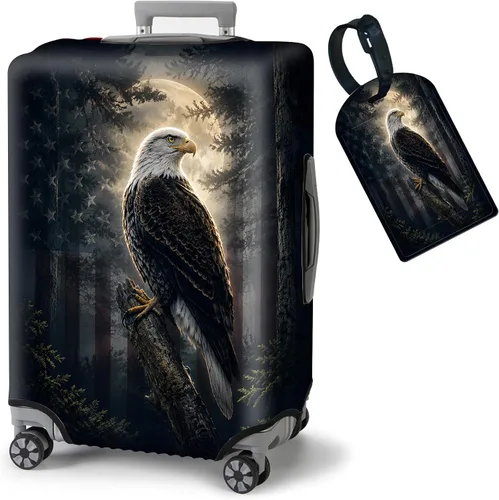 Vista 23 de FUYOCWE Fundas de equipaje para maleta, aprobadas por la TSA, protector elástico lavable para maleta, se adapta a accesorios de viaje de 19 a 32