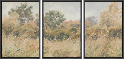 Vista 59 de MUDECOR Lienzo enmarcado para pared, juego de arte de acuarela pastel, bosque de pinos, naturaleza silvestre, ilustraciones modernas, decorativas