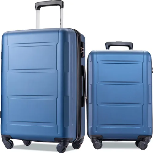Vista 21 de Merax Equipaje Sets 2 piezas Hardshell 20&28 IN Maleta Set con bolsa de lona