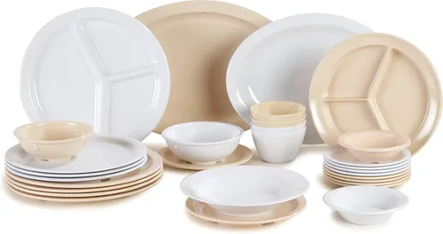 Vista 6 de Carlisle - Kingline - Platos de melamina., Bronceado, 12