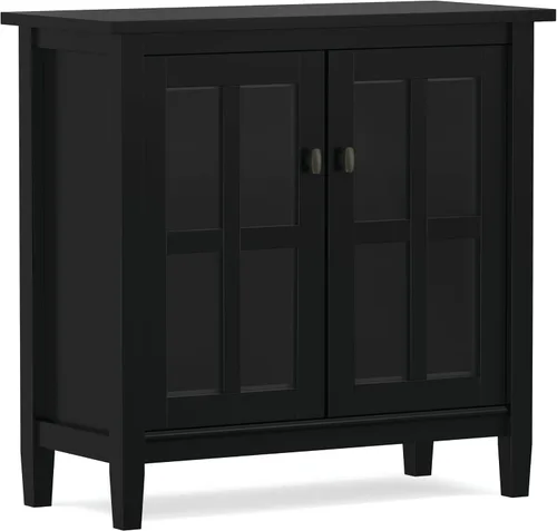 Vista 26 de SIMPLIHOME Warm Shaker 36" gabinete de madera maciza en marrón dorado claro