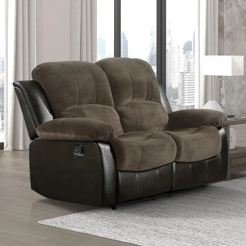 Vista 15 de Lexicon Humphreys Wall-Hugger - Juego de sala de estar reclinable manual, 2 piezas, color negro