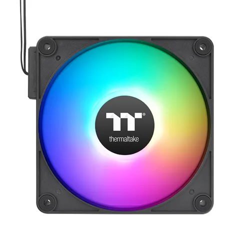 Vista 2 de Thermaltake CT120 EX ARGB Reverse Ventilador de enfriamiento de PC (paquete de 3 ventiladores), conexión magnética, sincronización con placa base
