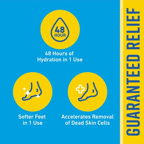 Vista 4 de O'Keeffe's Crema renovadora intensa para pies saludables con urea y ácido alfa hidroxi, tubo de 3 onzas, exfolia químicamente y suaviza los pies