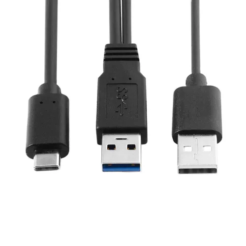 Vista 14 de cablecc Cable de datos de alimentación extra USB tipo A USB 2.0 hembra a USB tipo A macho compatible con unidad de disco SSD impresora escáner