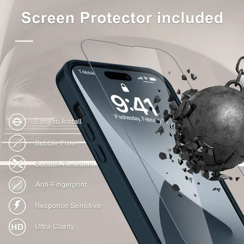 Vista 467 de Funda para Google Pixel 10 Pro XL, cubierta magnética mate, color negro Fit for MagSafe, Screen Protector included, Shockproof Military Grade