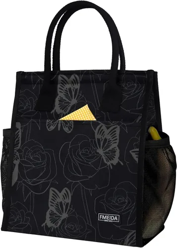 Vista 20 de Pequeña bolsa de almuerzo aislada 6.75L, bolso de bocado térmico Beige
