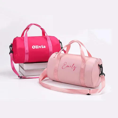 Vista 5 de Bolsa de lona personalizada, nombre bordadopatrón deportivo, bolsa de viaje con compartimento para zapatos, regalo personalizado para hombres