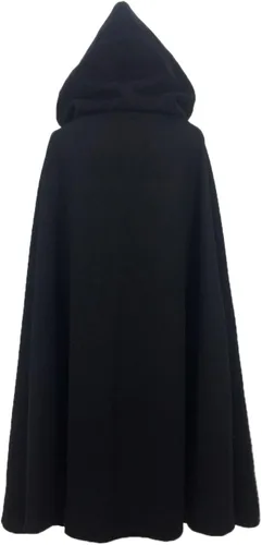 Vista 5 de Futurino - Poncho estilo capa con capucha para mujer, gótico, frontal abierto, chaqueta, ropa para exterior, L