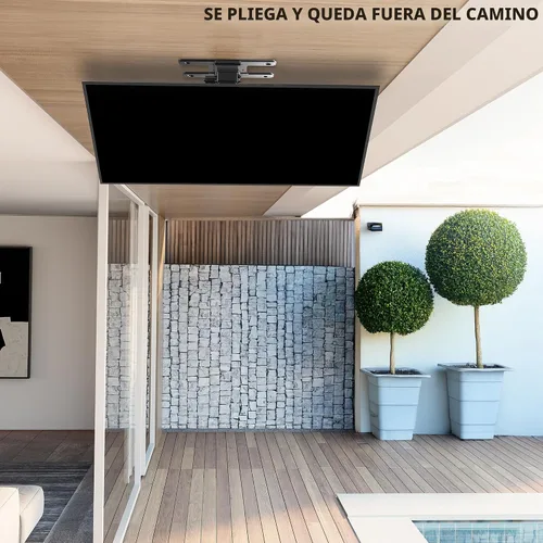 Vista 9 de VIVO Soporte eléctrico abatible y giratorio para TV de techo para pantallas de 37 a 70 pulgadas, soporte VESA de techo plano motorizado grande