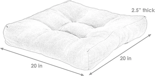 Vista 3 de Sunnydaze - Cojines cuadrados copetudos de 20 pulgadas para patio para interiores o exteriores, jazz moderno, seis juegos de almohadas de 2 piezas