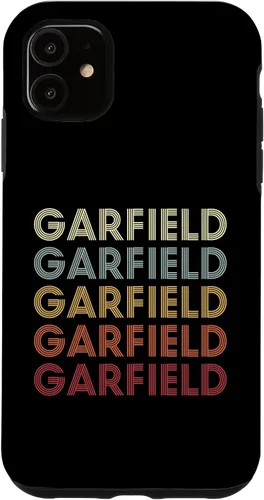 Vista 8 de Funda con texto vintage para iPhone 16 Garfield Michigan Garfield MI Retro