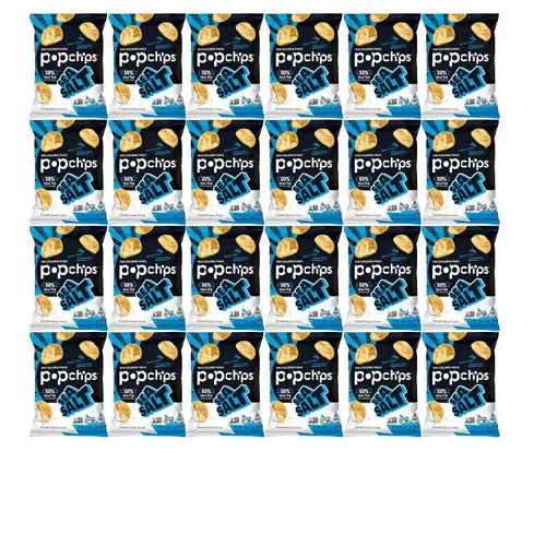 Vista 23 de Popchips Paquete variado de papas fritas, porciones individuales de 0.8 onzas (paquete de 24), 4 sabores: 8 sal marina, 8 barbacoa, 4 crema agria