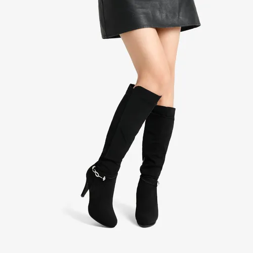Vista 4 de DREAM PAIRS Botas de tacón alto hasta la rodilla para mujer