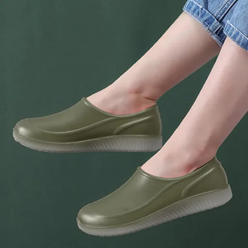 Vista 4 de Zapatos de trabajo antideslizantes para hombres y mujeres, zuecos de chef, ligeros, antideslizantes, resistentes al agua, cómodos zuecos de jardín