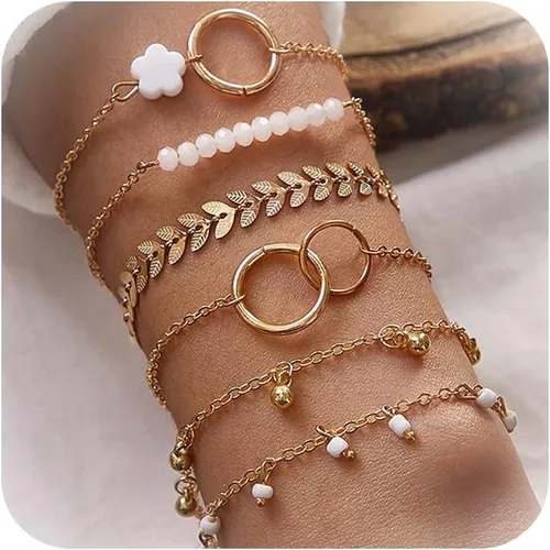 Vista 73 de Long tiantian Pulsera de oro gruesa para mujer, pulseras de oro delicadas, pulseras para mujer, pulseras apilables de eslabones de cadena