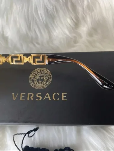 Vista 8 de Versace Lentes de sol para mujer montura Havana lentes marrón oscuro 2323in