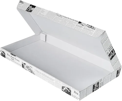Vista 84 de Restaurantware - Cajas para pizza, 50 unidades, 14 x 7 x 1.5 pulgadas, embalaje de papel de cartón corrugado con bloqueo de pestañas, resistente a