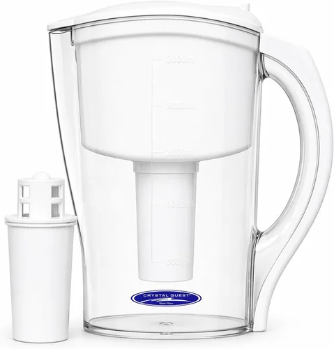 Vista 9 de Crystal Quest Jarra de filtro de agua – Capacidad de 12 tazas, incluye 1 filtro de larga duración, libre de BPA, cumple con el estándar NSF 42