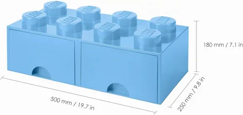 Vista 3 de Lego Brick Drawer 8 Royal Blue Azul real