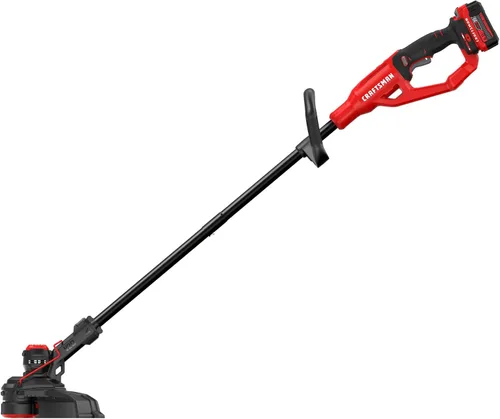 Vista 8 de CRAFTSMAN V20 - Kit de recortadora de césped y cortadora de césped con batería de 4 Ah y cargador, 13 pulgadas, Wacker inalámbrico de malezas