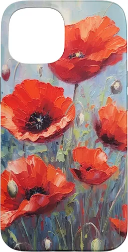 Vista 6 de Funda para iPhone 12/12 Pro Red Poppies Flowers In A Field