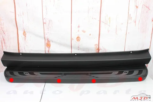 Vista 2 de Para Mercedes SPRINTER W907 2019-2023 parachoques trasero cubierta de plástico (plástico) con orificios para sensor de estacionamiento