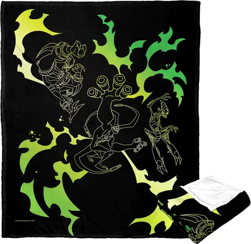 Vista 2 de NORTHWEST Cartoon Network - Manta Ben 10 Silk Touch, 50 x 60 pulgadas, Aleins to The Rescue