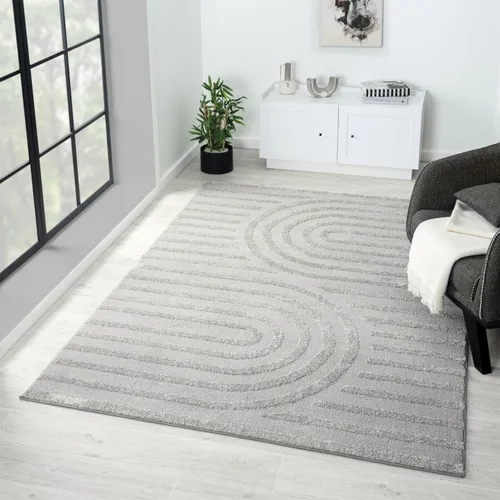 Vista 10 de LUXE WEAVERS Alfombra geométrica moderna color crema 2x3
