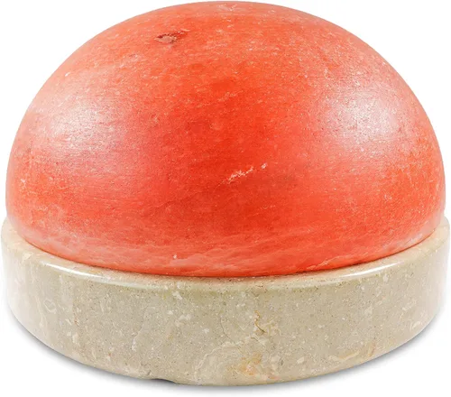 Vista 7 de Himalayan Secrets® Lámpara de cúpula de sal para calentar manos y pies (base de piedra Tavera de 7 pulgadas (Mini))