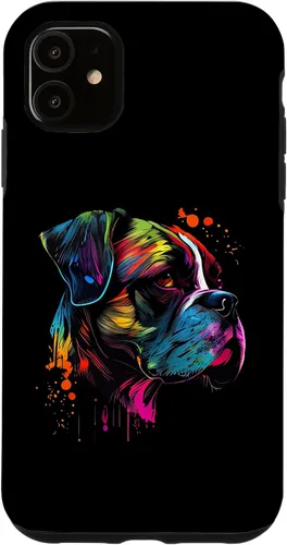 Vista 8 de Boxer Dog Lovers Pop Art Design Cute Boxer Dog Case for iPhone 16