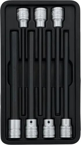 Vista 3 de Performance Tool W38750 - Juego de llaves hexagonales SAE de longitud extendida de 7 piezas, enchufes de acero al cromo vanadio con puntas S2
