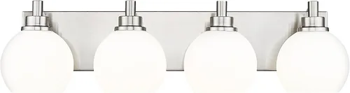 Vista 13 de Accesorios de iluminación de baño, luz de tocador mate negra de 2 luces, apliques de pared modernos con pantalla de globo de vidrio transparente