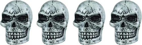 Vista 7 de Tapas de Llanta de Coche con Calavera Tapas de Rueda de Bicicleta Esqueleto Cubiertas de Vástago de Válvula de Aire para la Mayoría de Vehículos