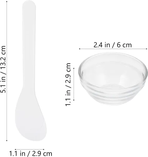 Vista 4 de LALAFINA Juego de spa 1 juego de exfoliador facial para cepillos, mascarillas, cuenco, palillos, cara, barro, sopa de vidrio, limpiador de aceite