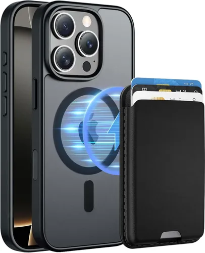 Vista 70 de Funda magnética para iPhone 12 Pro Max, cartera magnética desmontable con soporte para tarjetas, [compatible con MagSafe] grado militar, a prueba