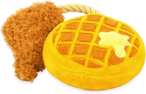 Vista 12 de P.L.A.Y. Bonitos juguetes de felpa para perros, con temática de comida chirriante, duradero, con temática de comida chirriante, para masticar, ideal