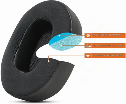 Vista 3 de Gvoears Almohadillas de repuesto para Skullcandy Crusher inalámbricas, Crusher ANC/EVO, Hesh ANC/EVO, Hesh 3 inalámbricos, también apto