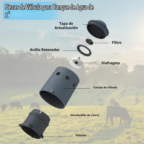 Vista 6 de Válvula de flotador de 1" para tanque de agua, Válvula de control automático de nivel de agua, Válvula de llenado de alto flujo para tanque