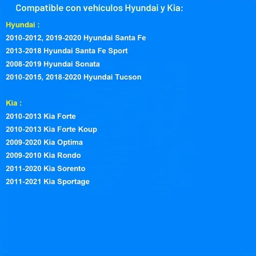 Vista 6 de Sensor de golpe 39250-2G100 Compatible con Hyundai Kia - 2010-2020 Santa Fe, 2008-2019 Sonata, 2010-2015 2018-2020 Tucson, 2010-2013 Forte