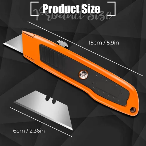 Vista 4 de JETMORE Cortador de caja, paquete de 2 cuchillos utilitarios, cortador de Naranja