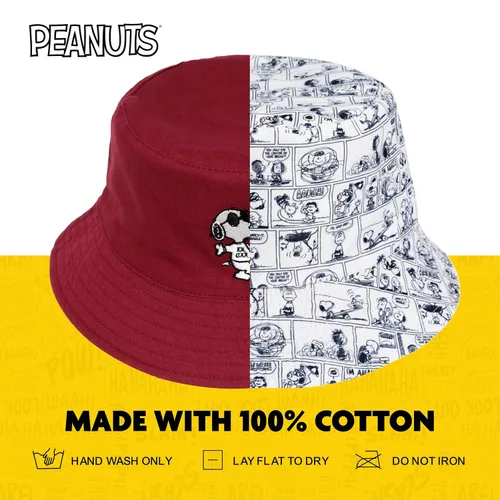 Vista 6 de Concept One Women's Peanuts Sleeping Snoopy Denim Adult Bucket Hat